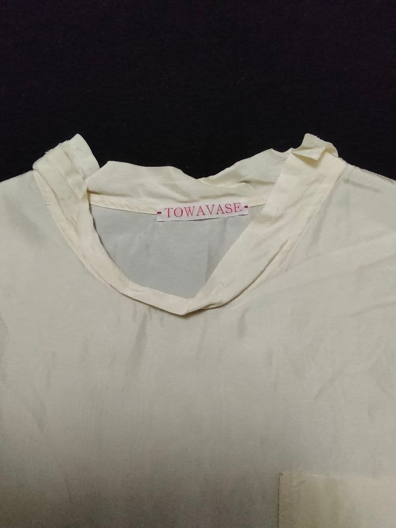 TOWAVASE　シルク　半袖Tシャツ カットソー　ブラウス　プルオーバー