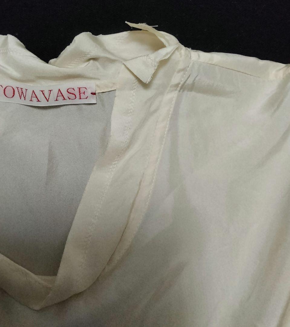 TOWAVASE　シルク　半袖Tシャツ カットソー　ブラウス　プルオーバー