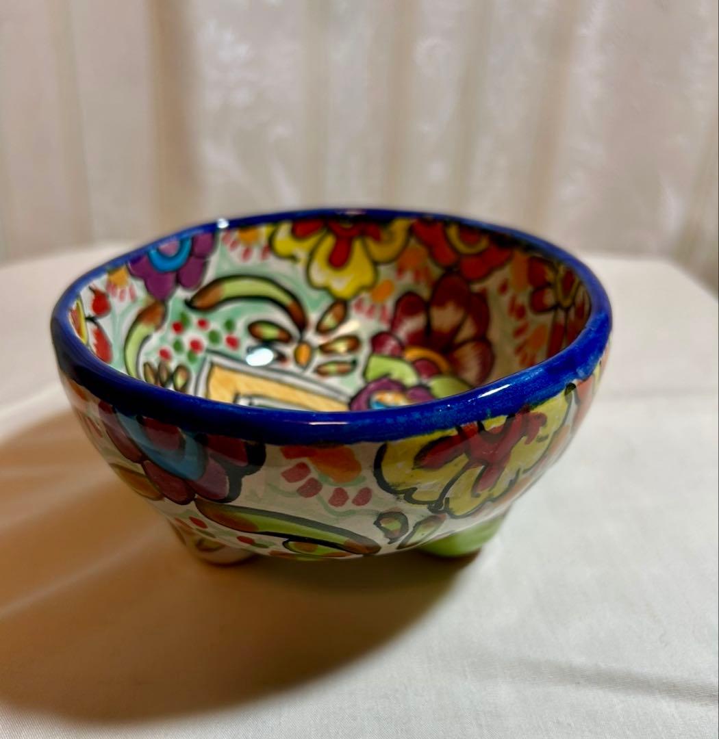 メキシコ　タラベラ焼き　大皿5 ワカモレボウル3ケ　4個セット