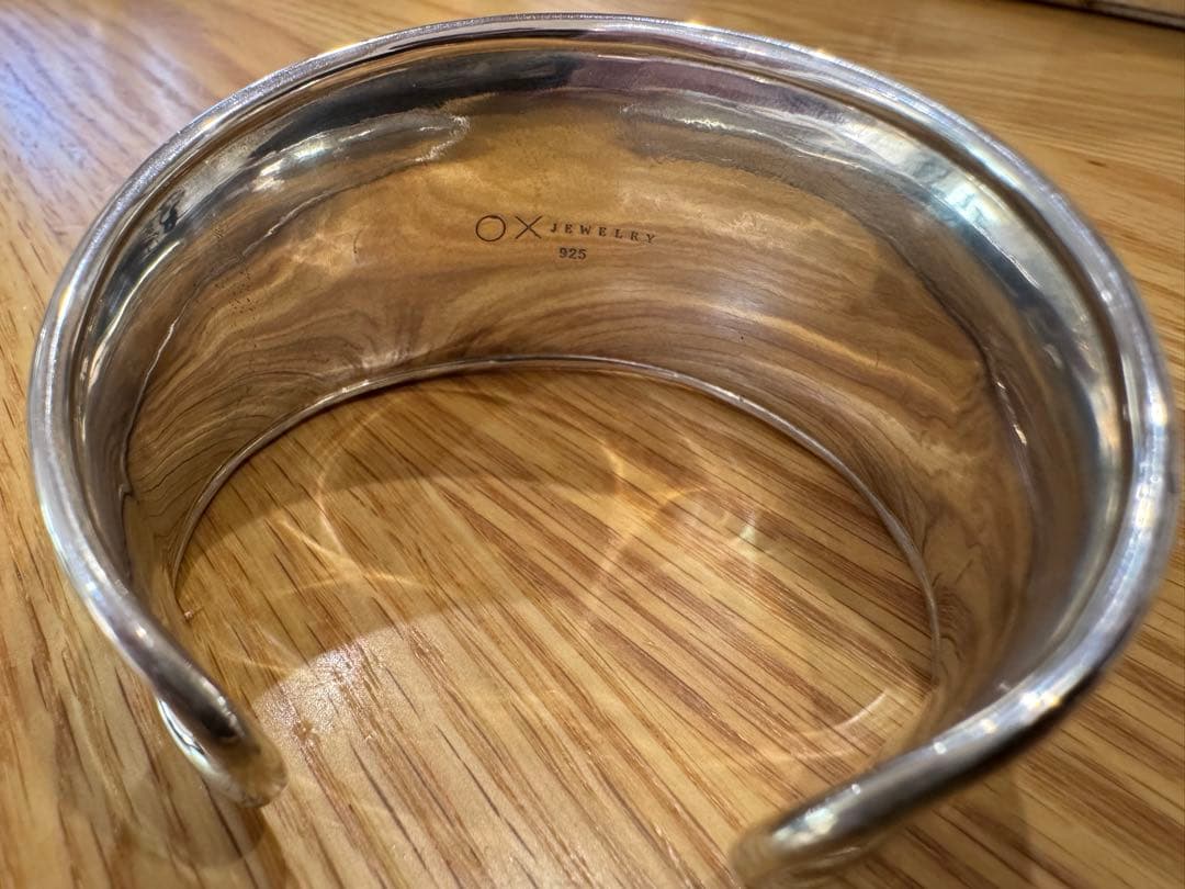 アクセサリー OX JEWELRY High-End SILVER CURVE BANGLE