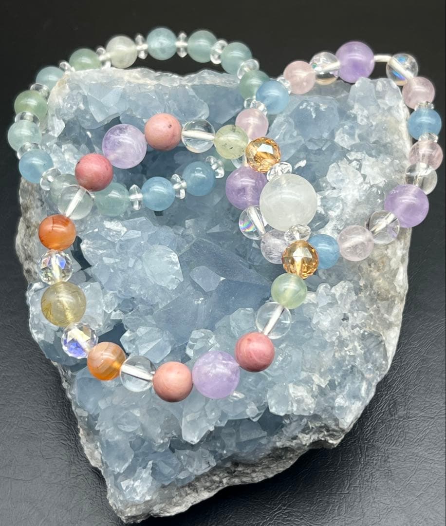 天然　セレスタイト 天青石 原石 パワーストーン