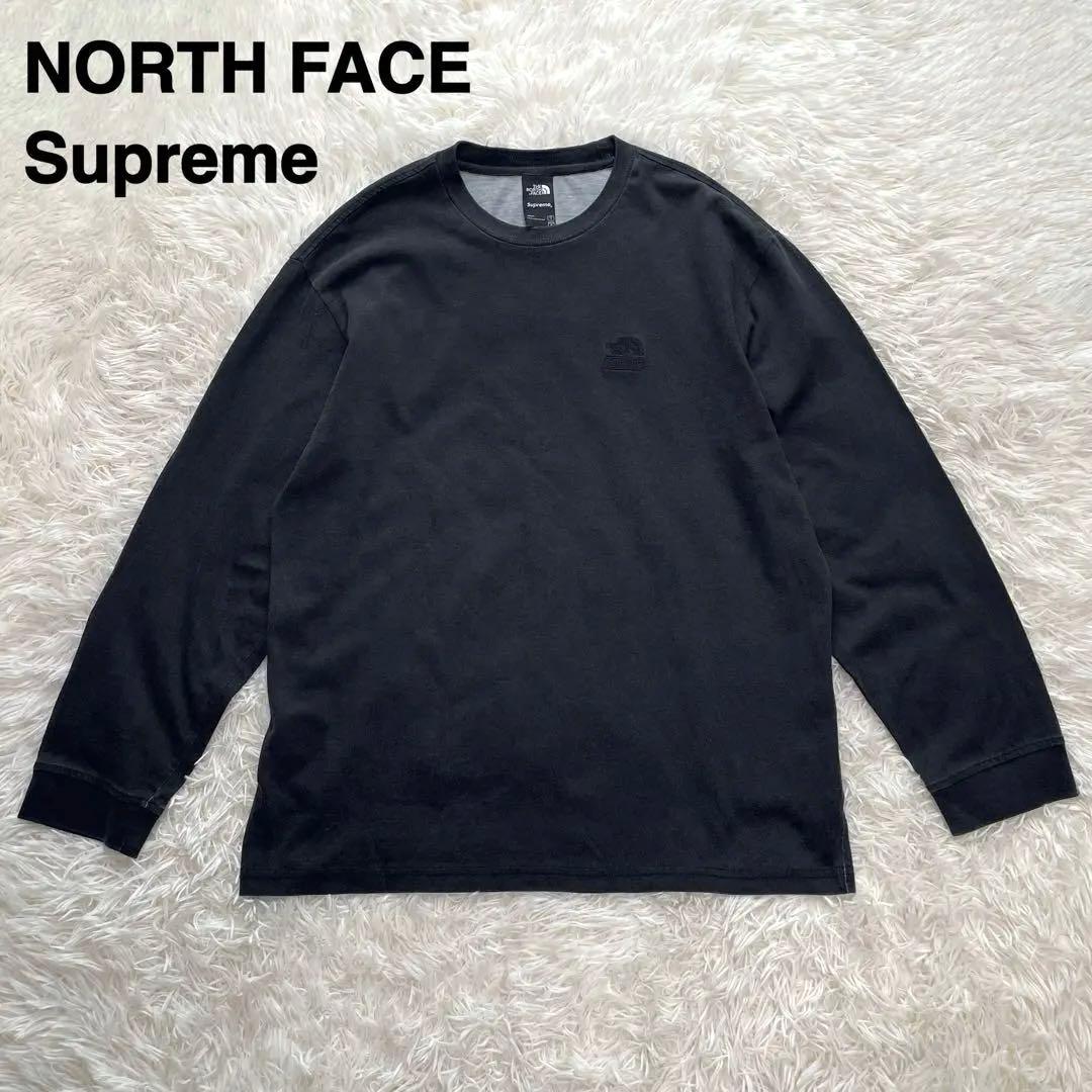 THE NORTH FACE Supreme コラボ ロンT ダークグレー M