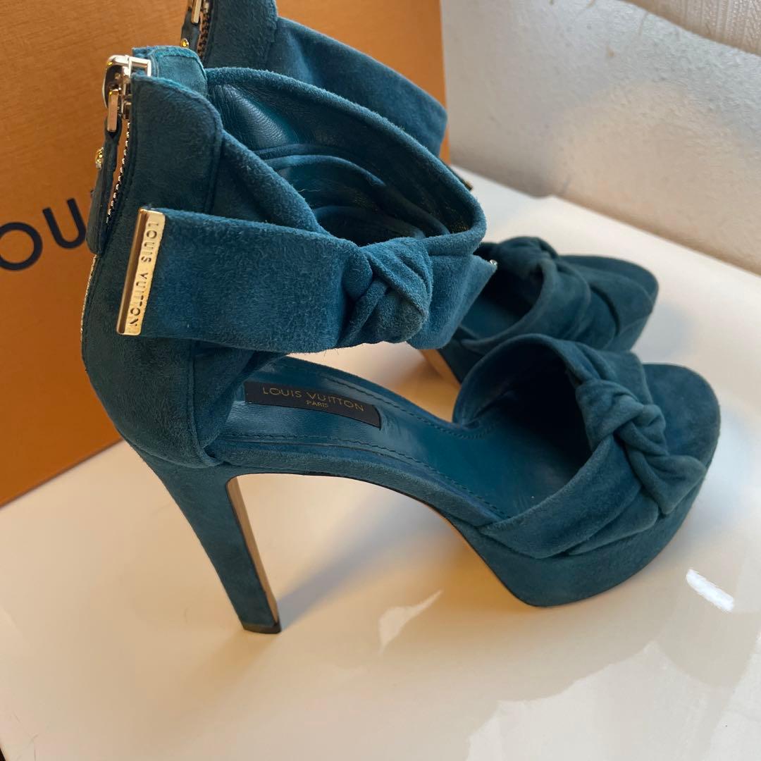 あっつーさま専用　ルイヴィトン　ヒール　ブルーグリーン