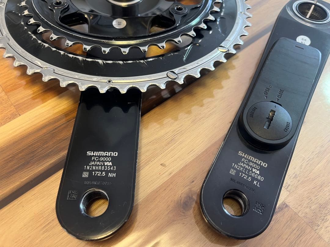 FC-9000 53-39 / 172.5 Pioneer パワーメーター（左）