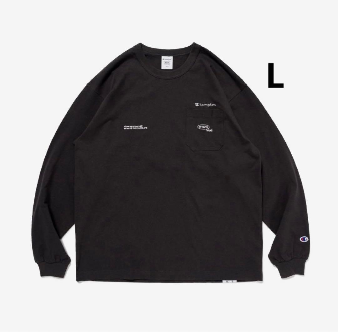 L 黒 新品 WTAPS ACADEMY LS CHAMPION ASH