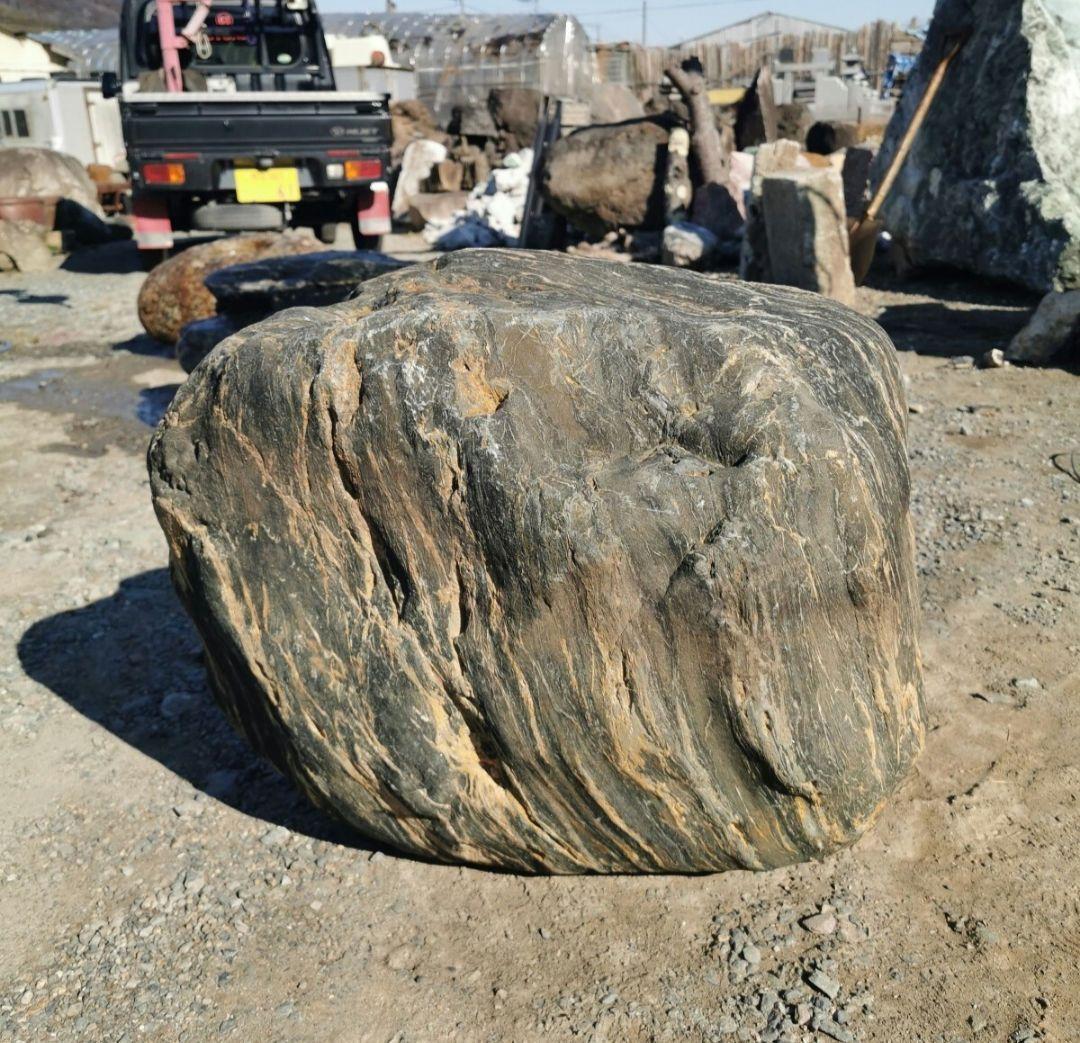 福島産　鮫川石　223キロ　庭石　鑑賞石 石　庭　坪庭　ガーデニング