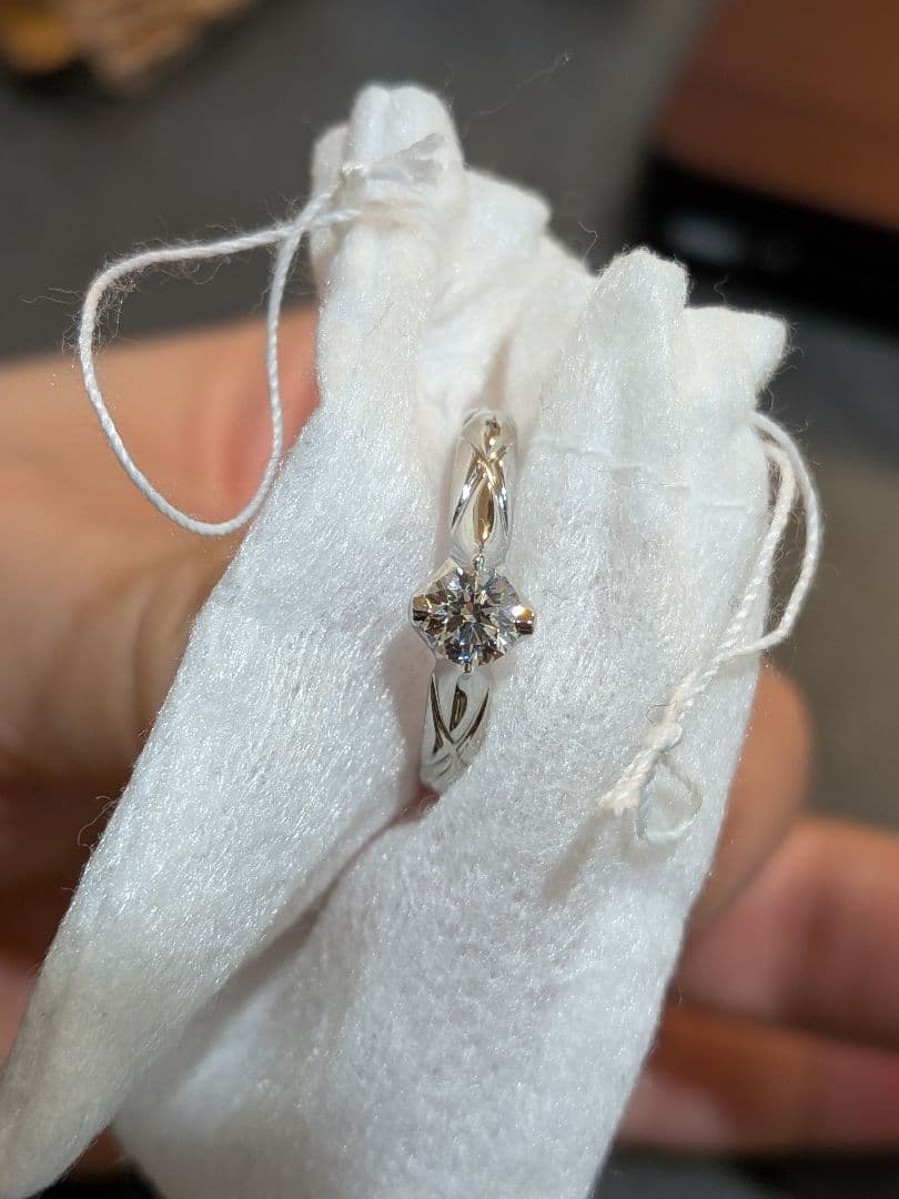 1*！様 シャネルGIA鑑定書付ダイヤモンドプラチナリング結婚指輪CHANEL婚