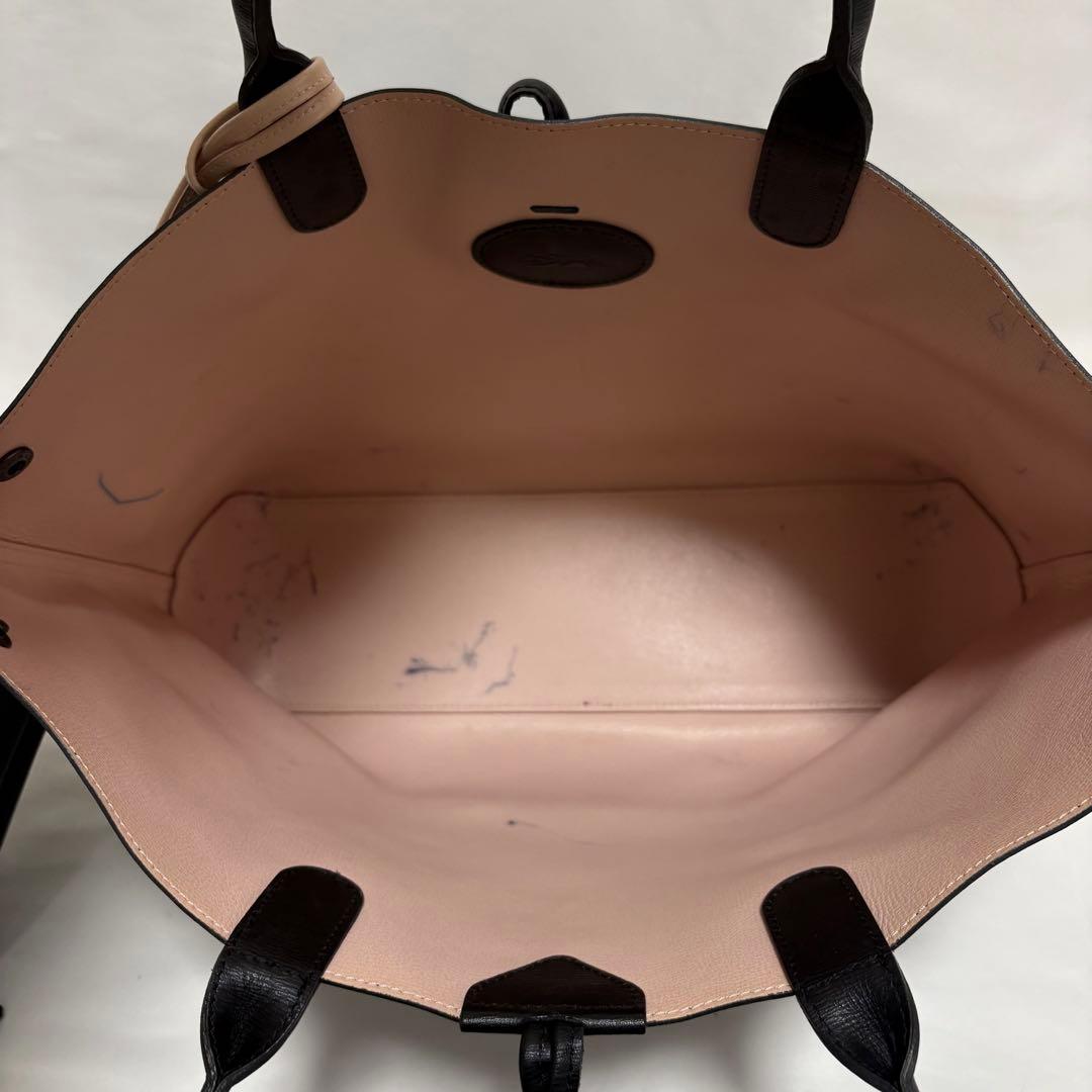 外観美品 ロンシャン ロゾ A4 トート ビジネスバック ポーチ オールレザー