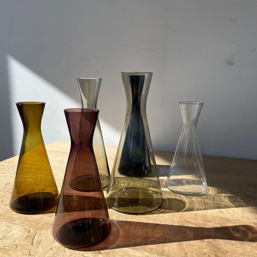 Kaj franck Nuutajarvi vase 1541オリーブグリーン➀