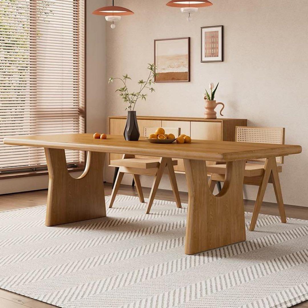 ダイニングテーブルセット ラタンチェア ナチュラルウッド