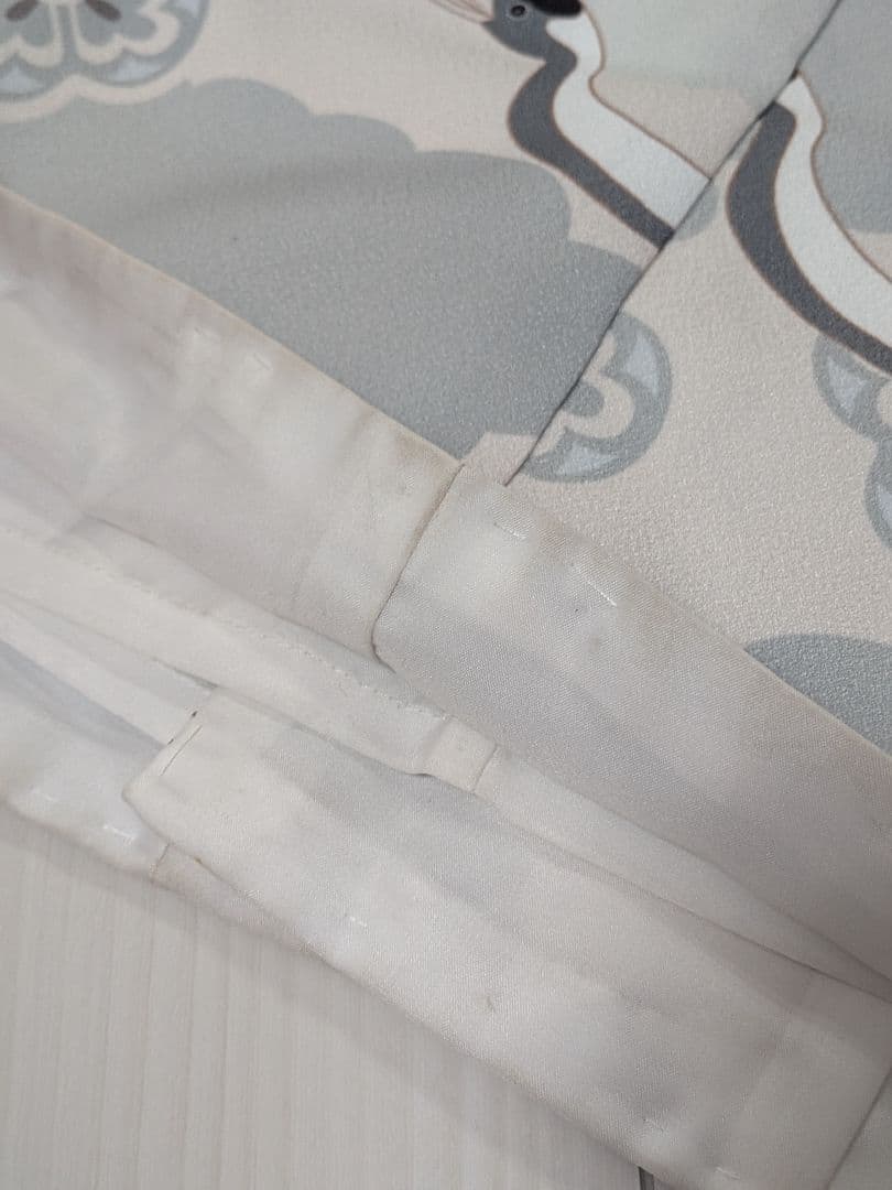 utatane　ひよこ商店　七五三　男の子　被布　クリーム金彩×ミント吉祥鶴