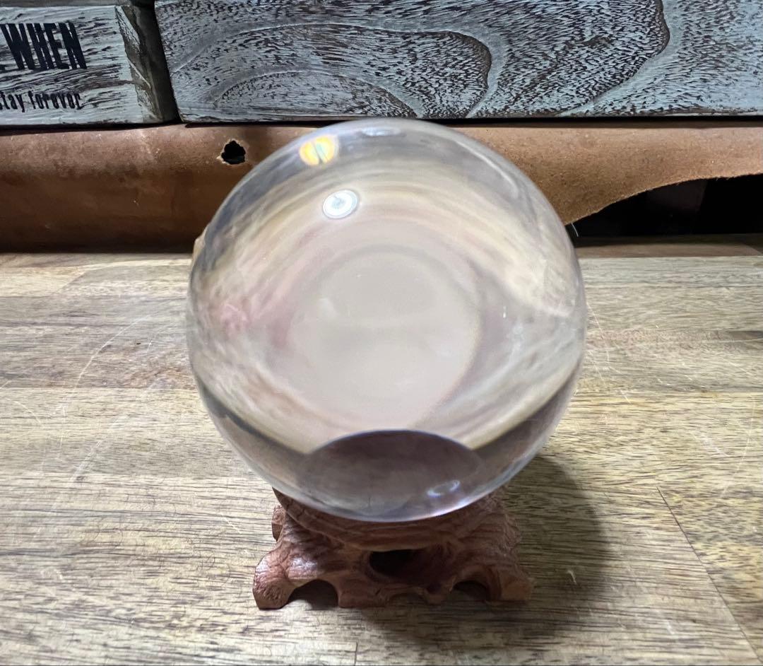 【極美品】75.8.mm 天然 水晶玉 山梨県水晶宝石協同組合研磨 スフィア