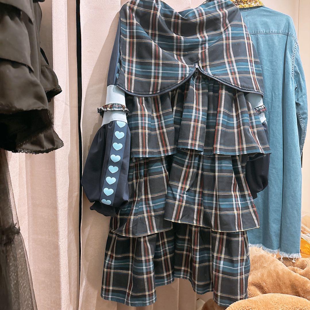 heihei ハートチェックワンピース