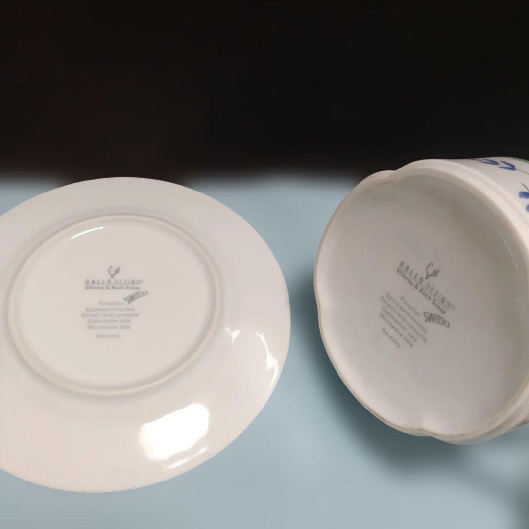 【未使用】 ビレロイ&ボッホ スイッチ３深皿２枚 + オマケのソースポット