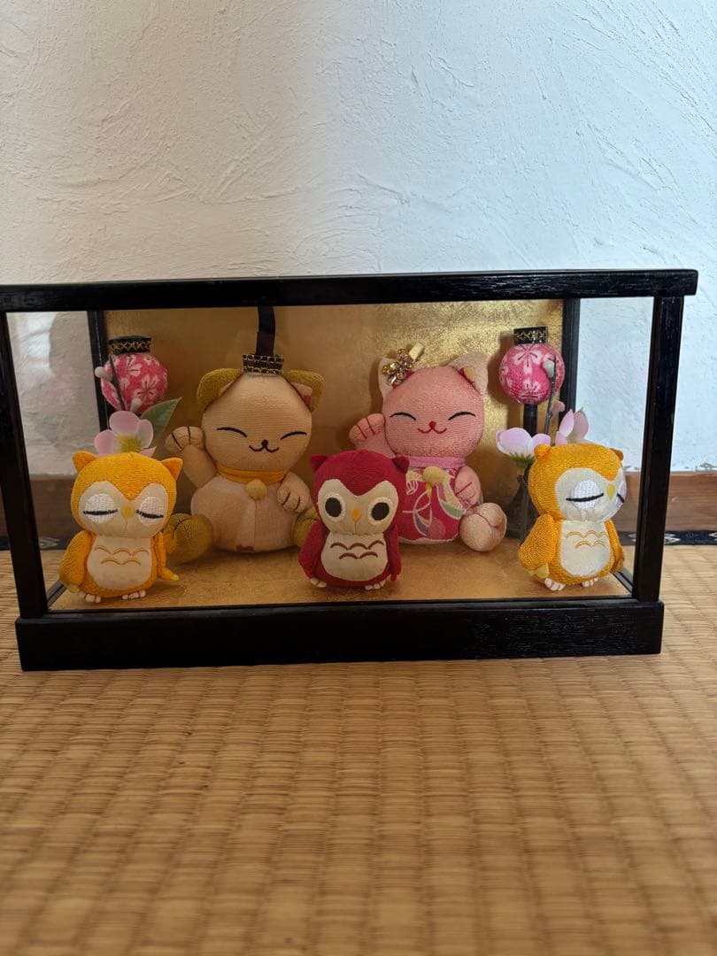 雛人形　ひな人形　猫　フクロウ