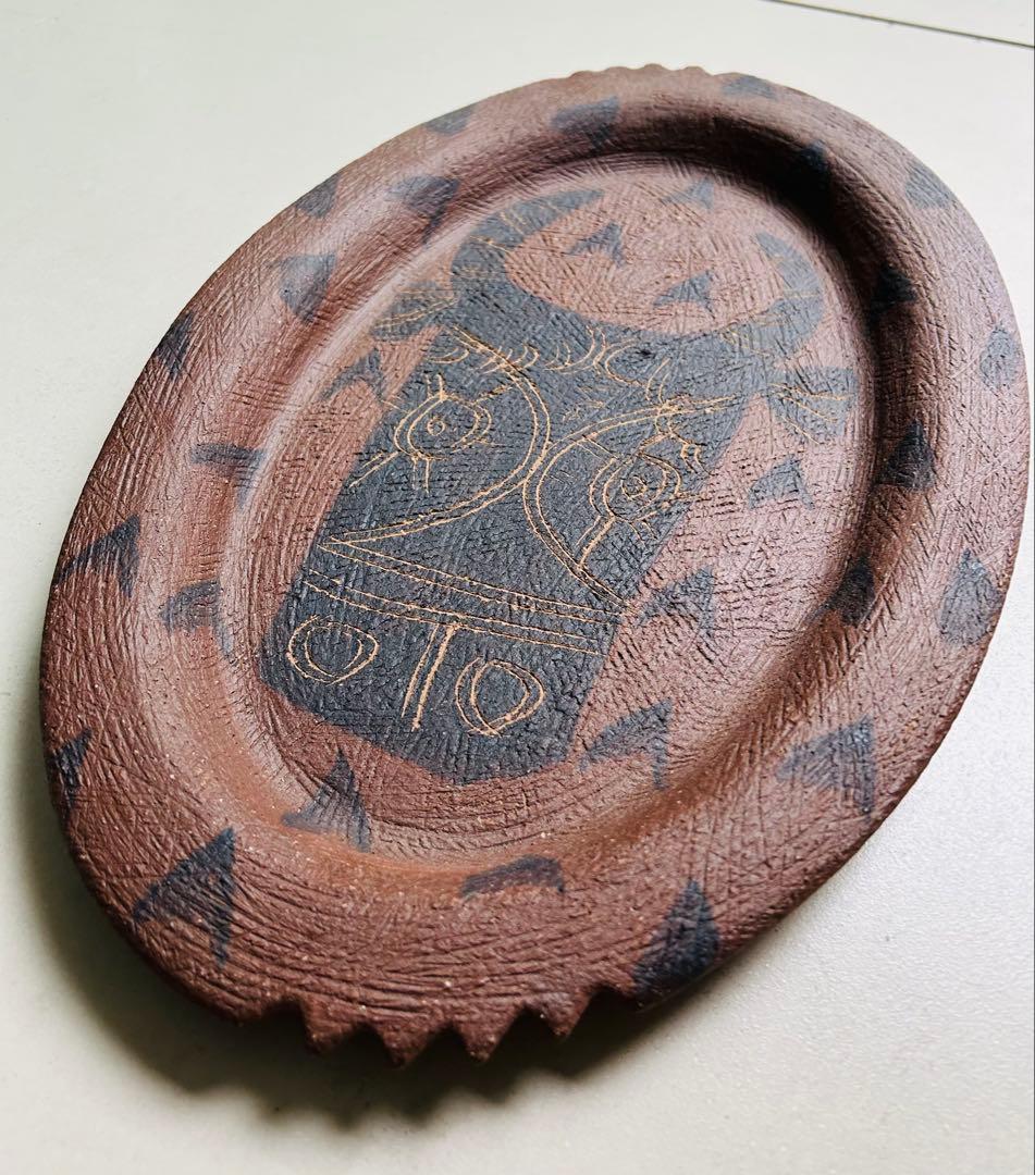 【未使用】十鶴工房 大皿 （約一尺）やちむん 沖縄