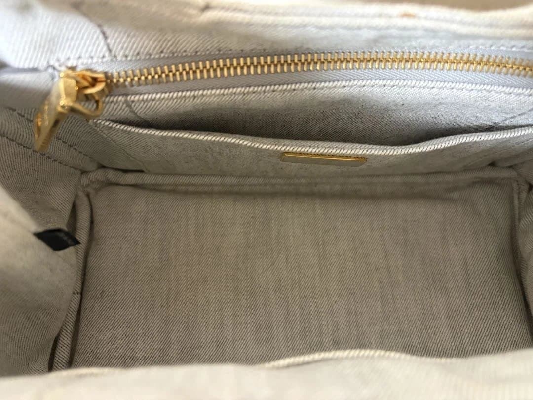 【美品】PRADA プラダ カナパ　トートバック　2way ショルダー　ビアンコ