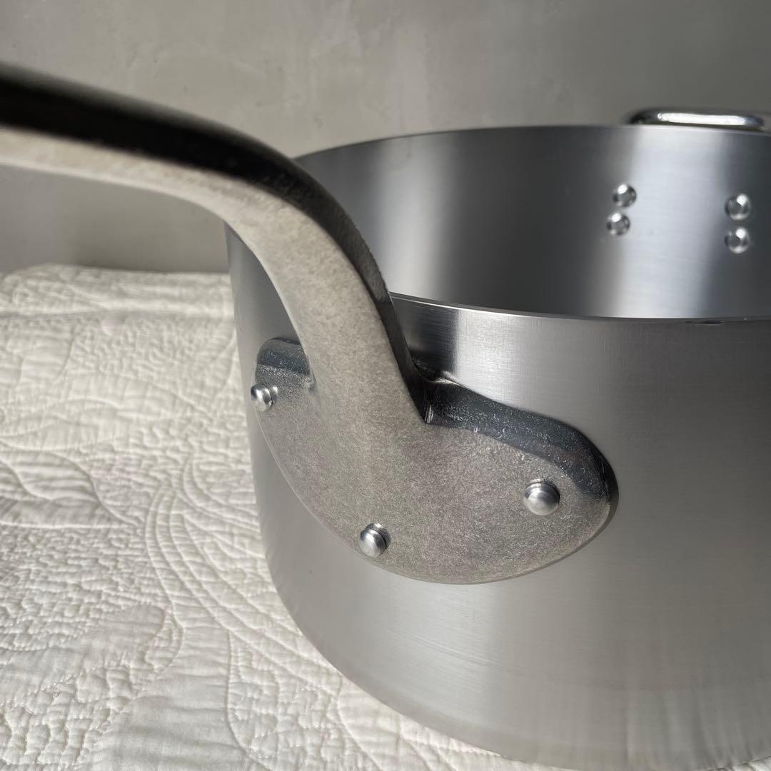 カンダ ハイグレード アルミ片手鍋 寸胴　目盛付 30cm 12L) 蓋つき