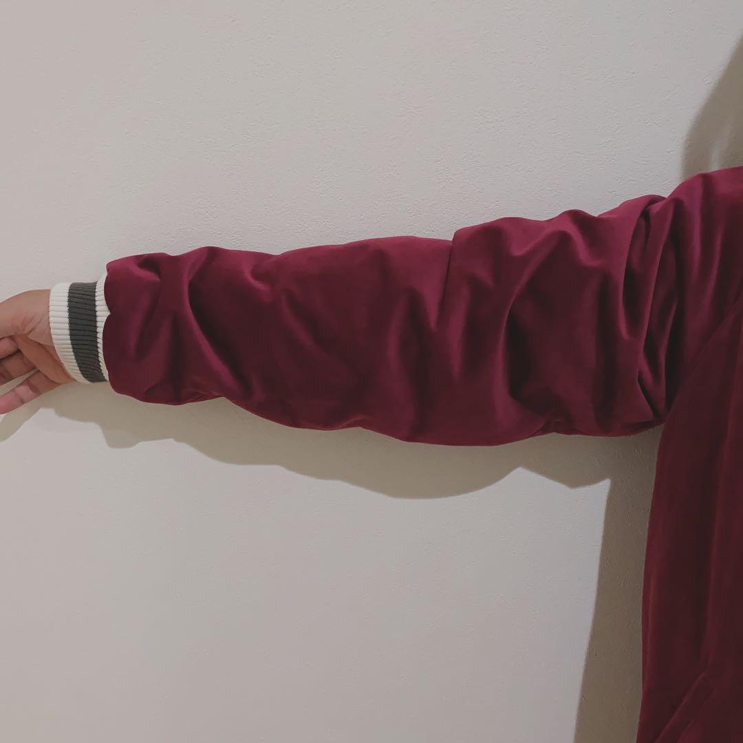 歩*郎様 【着画】極美品　HOUSTON スカジャン　ベロア　刺繍　一点物