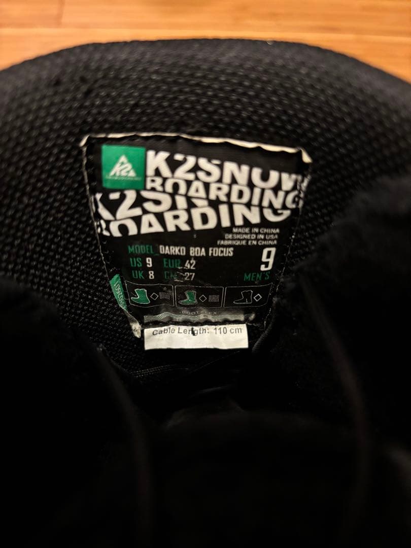 k2 darko boa focus スノーボードブーツ