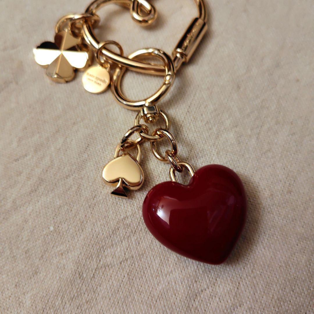 ケイト・スペード　ケイトスペード　ハート　バッグチャーム　チャーム　キーホルダー