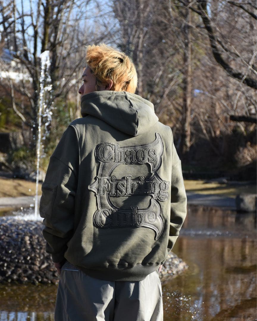 Evisen Chaos Fishing Club パーカーオリーブXL(LL)