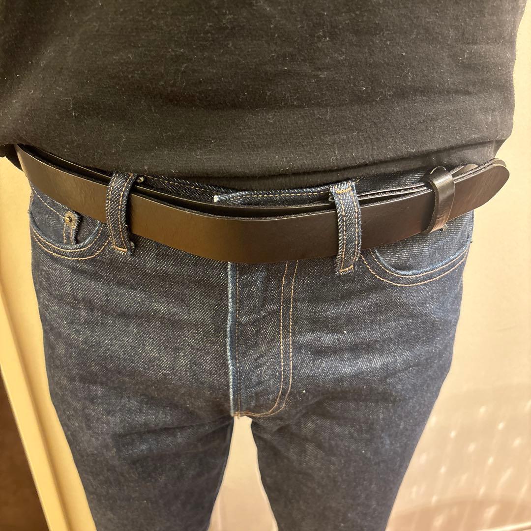 【美品】Maison Martin Margiela ブラックベルト 80