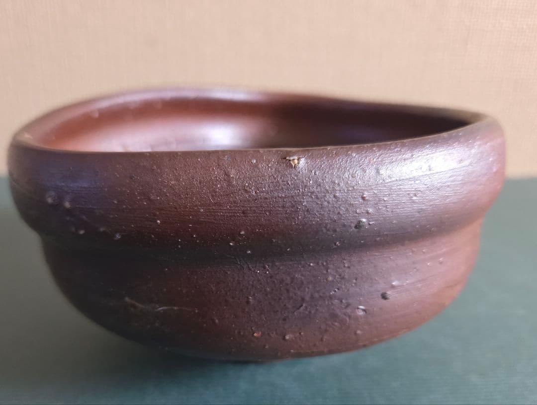 備前焼 伊勢崎満作 抹茶茶碗 木箱、共布、栞付