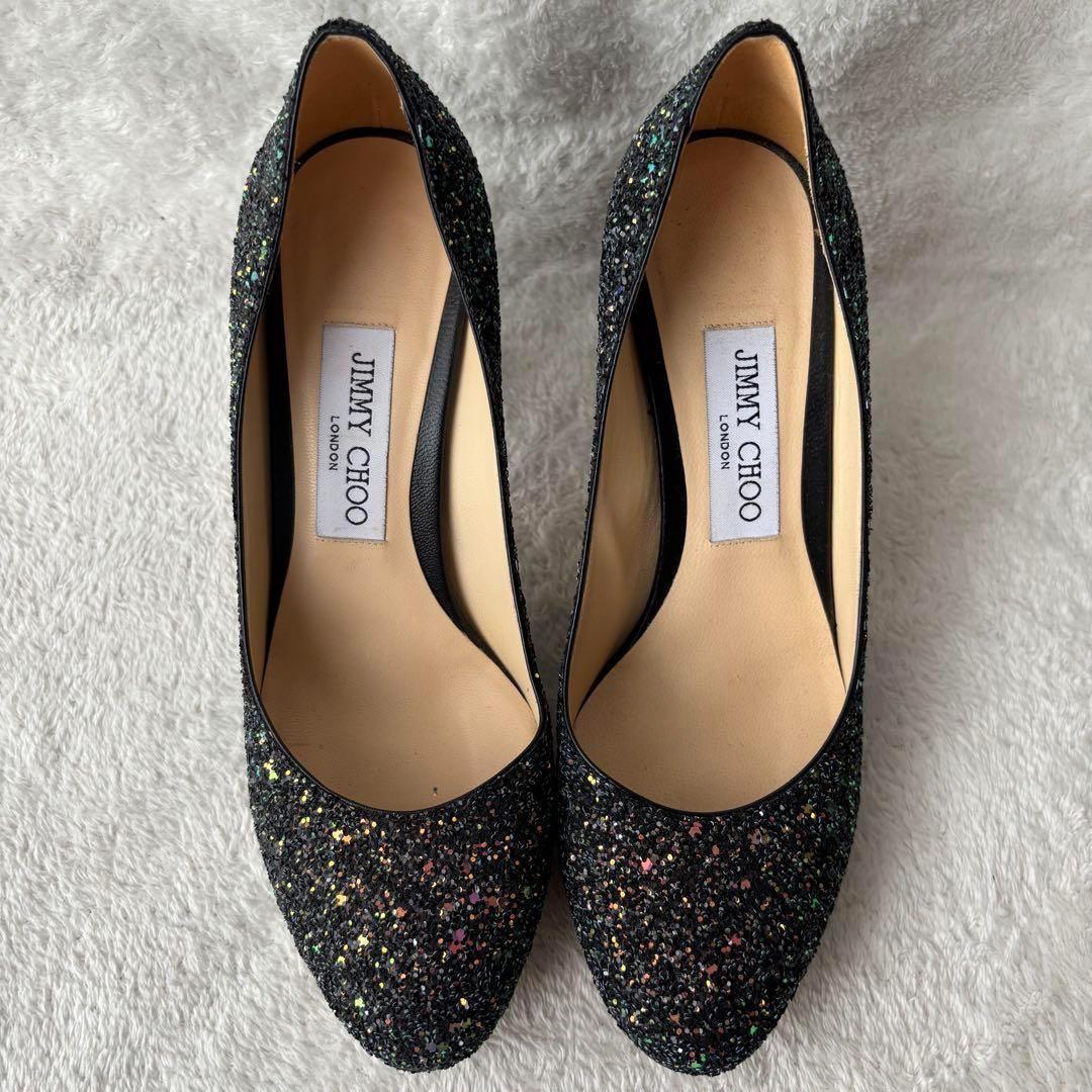✨極美品✨ JIMMY CHOO ジミーチュウ グリッター パンプス ブラック