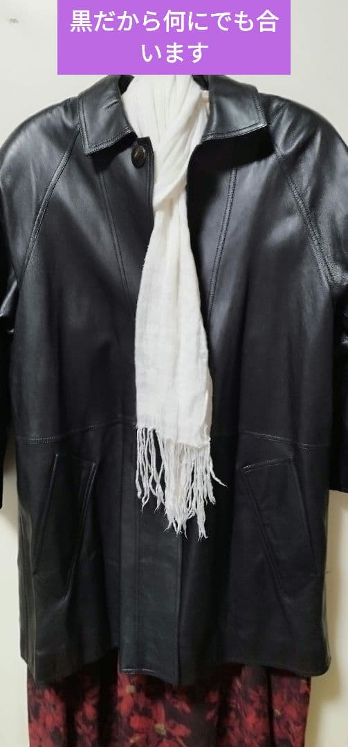 ANNE MARIE BERETTAの高級ラム革コート大きめでゆったり着れます。