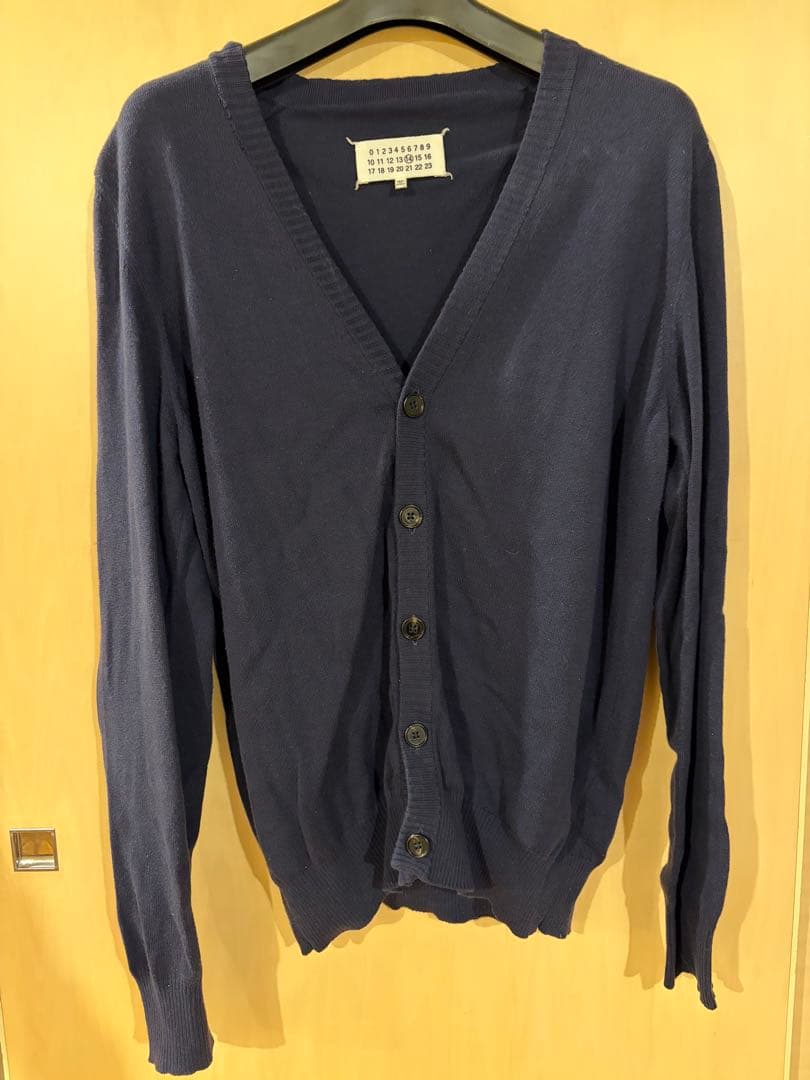 Maison Margiela マルジェラ ニットカーディガン ネイビー 薄手