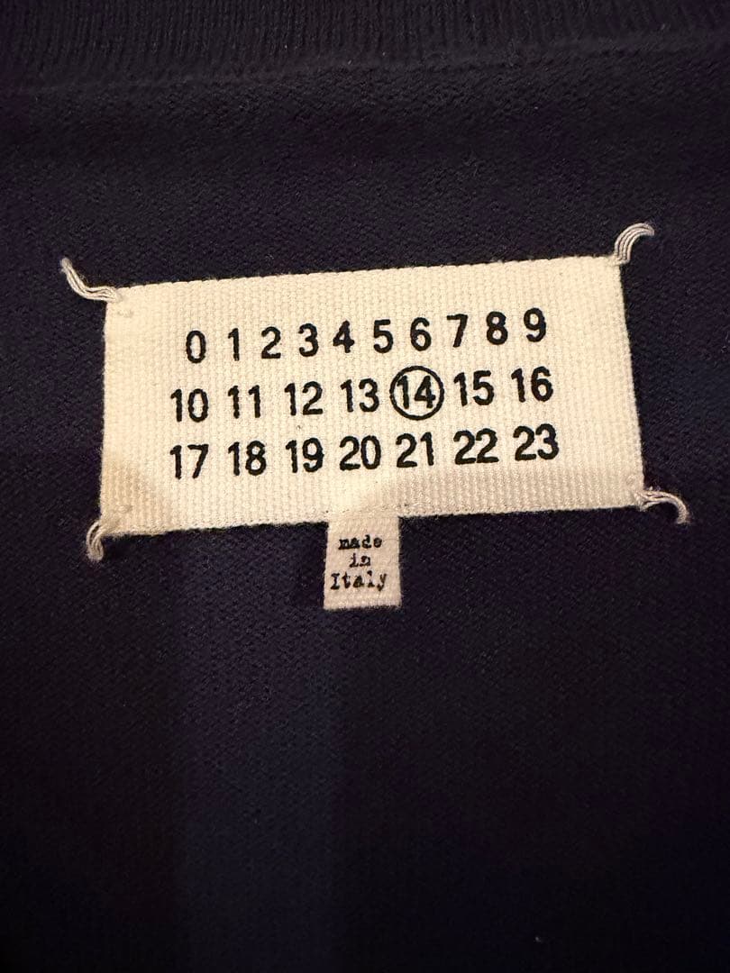 Maison Margiela マルジェラ ニットカーディガン ネイビー 薄手