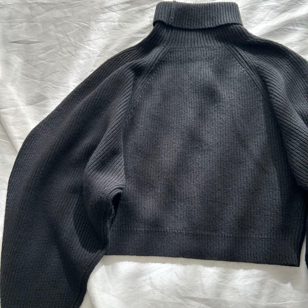 美品♡【Cygne】タートルニット コクーンスリーブ Rene ブラック 黒