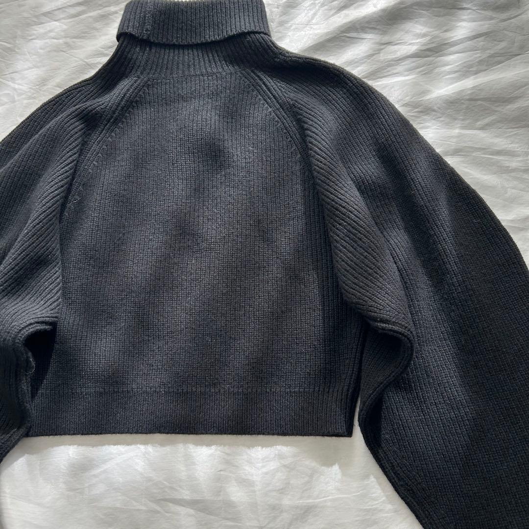 美品♡【Cygne】タートルニット コクーンスリーブ Rene ブラック 黒