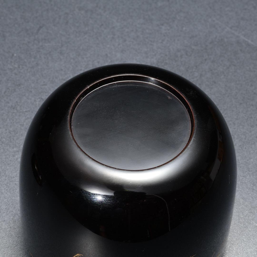 棗　須磨蒔絵　中村孝也　金蒔絵　共箱　共布　R1687