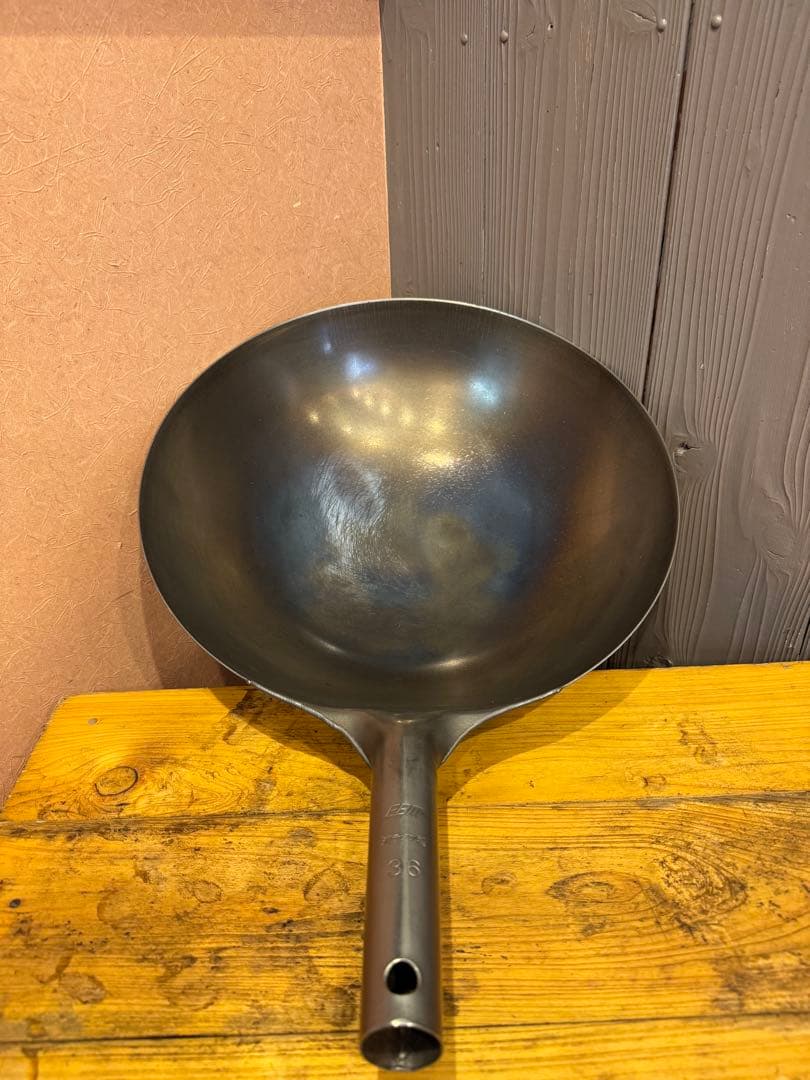 純チタン36 中華鍋 黒色　江部松商事