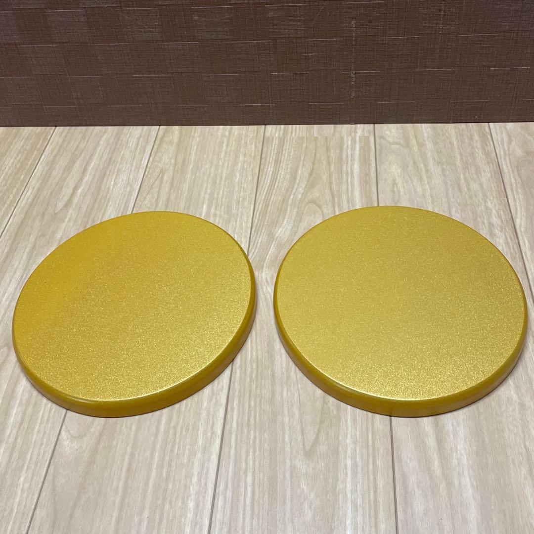 雛人形　桃の節句　親王台　丸型台　金色