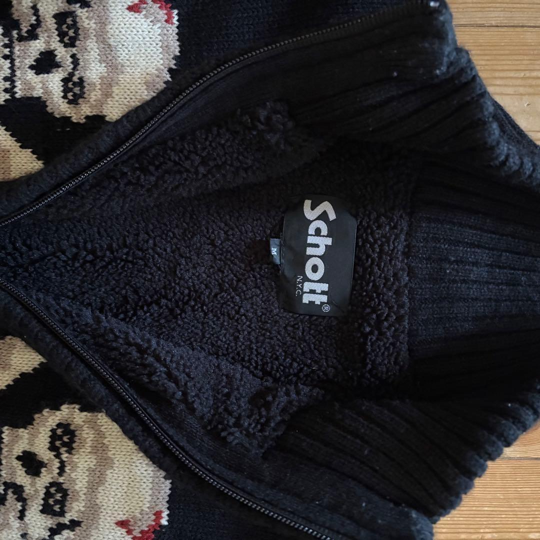 Schott ショット SKULL DS KNIT