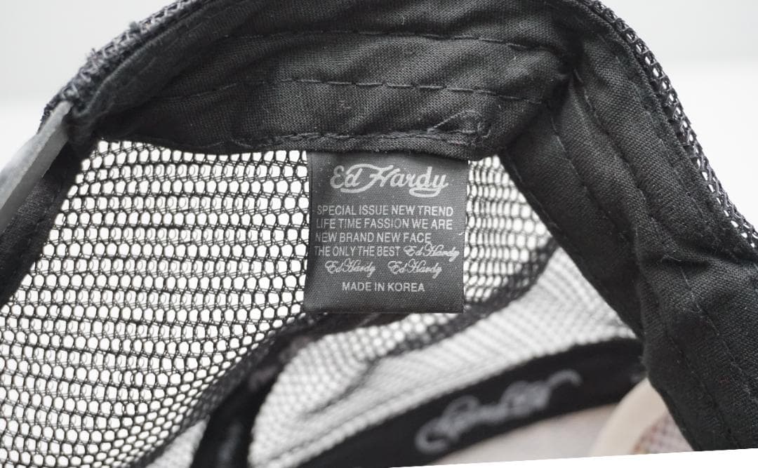 00's Christian Audigier キャップ Ed Hardy 白