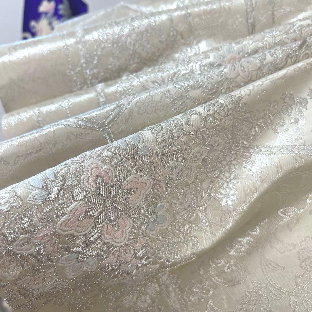 479 振袖フルセット 正絹 青紫 ピンク 金彩 暈し染め 華やか 地紙 立波