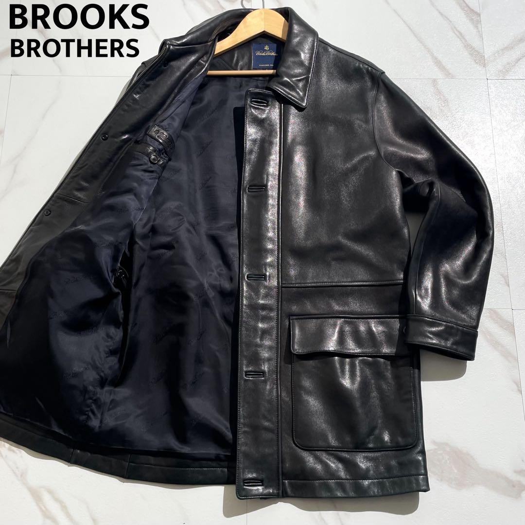 ブルックスブラザーズ カーコート 羊革 レザージャケット 実質L相当 【197】