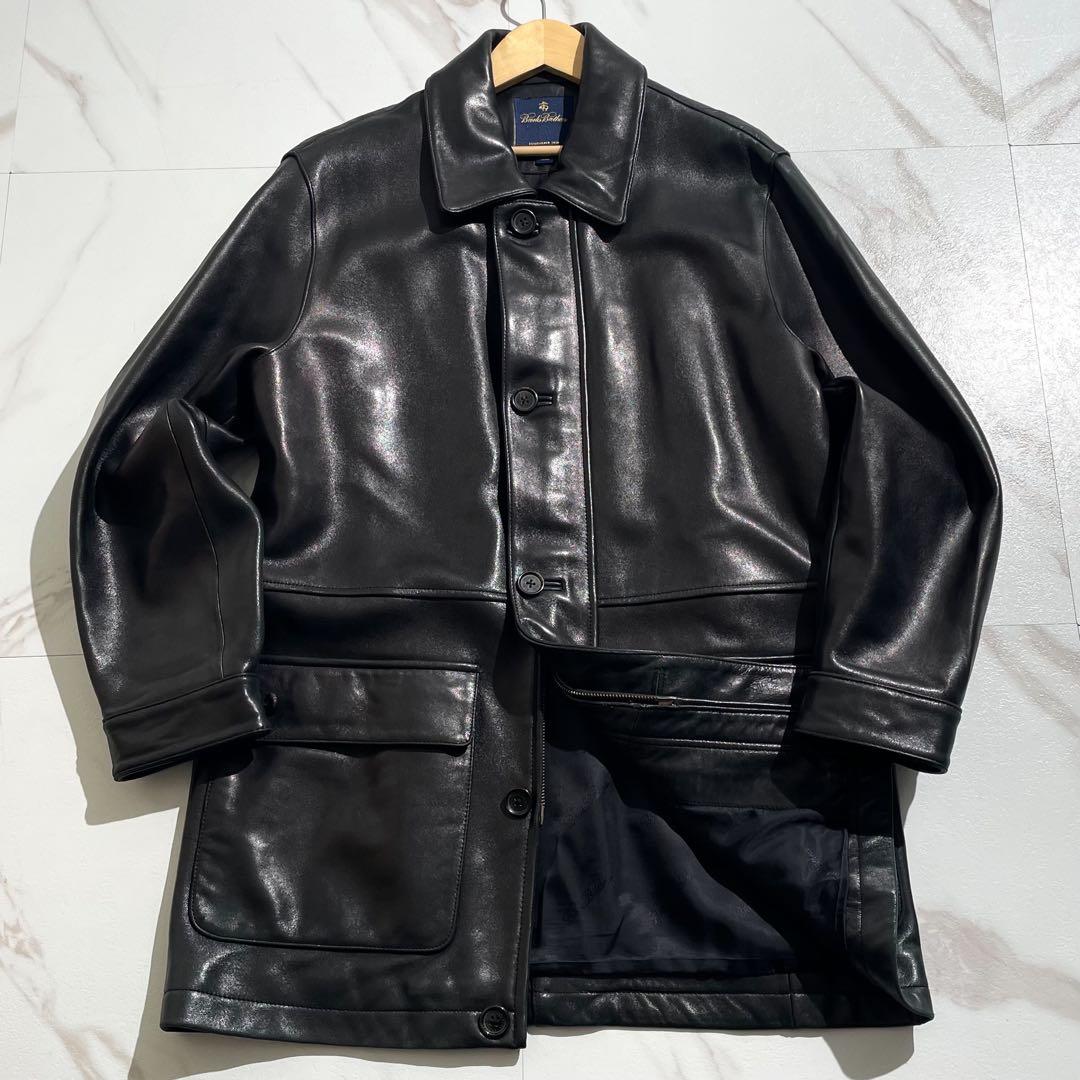 ブルックスブラザーズ カーコート 羊革 レザージャケット 実質L相当 【197】