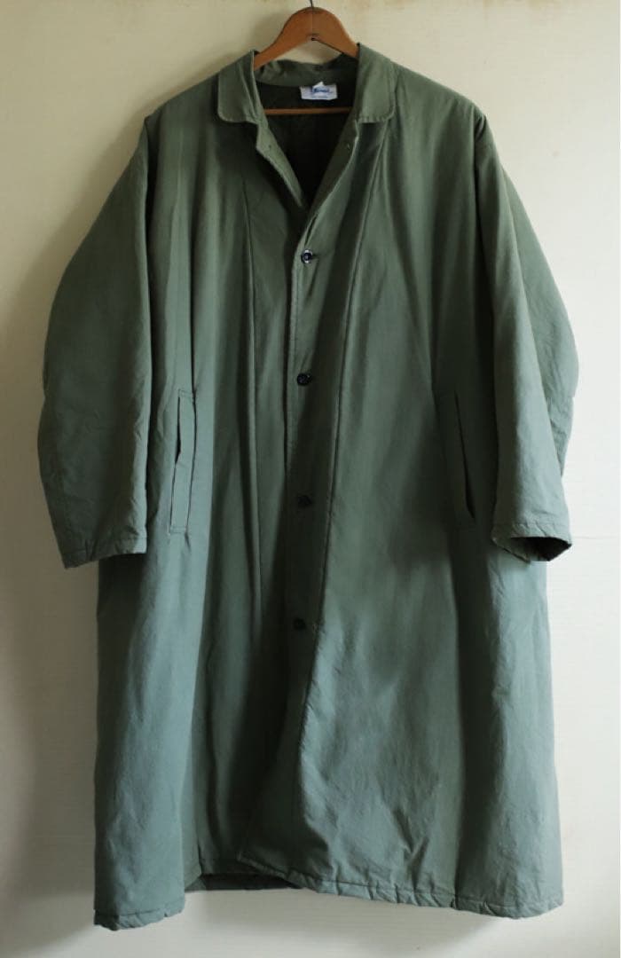 イギリス製 Yarmo ヤーモ 中綿ロングコート カーキ L