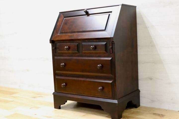 GMFS19○北海道民芸家具 ライティングビューロー デスク 机 勉強机 書斎机