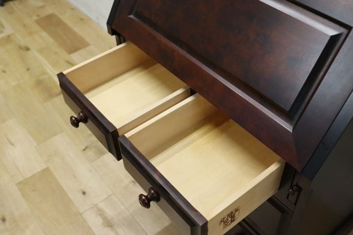 GMFS19○北海道民芸家具 ライティングビューロー デスク 机 勉強机 書斎机