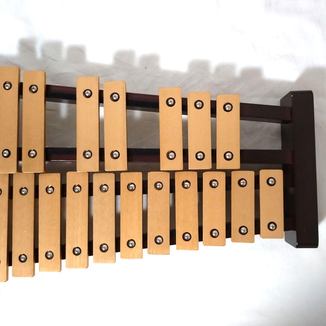 希少　YAMAHA　グロッケン　ゴールド　卓上鉄琴　32音　ハードケース付き