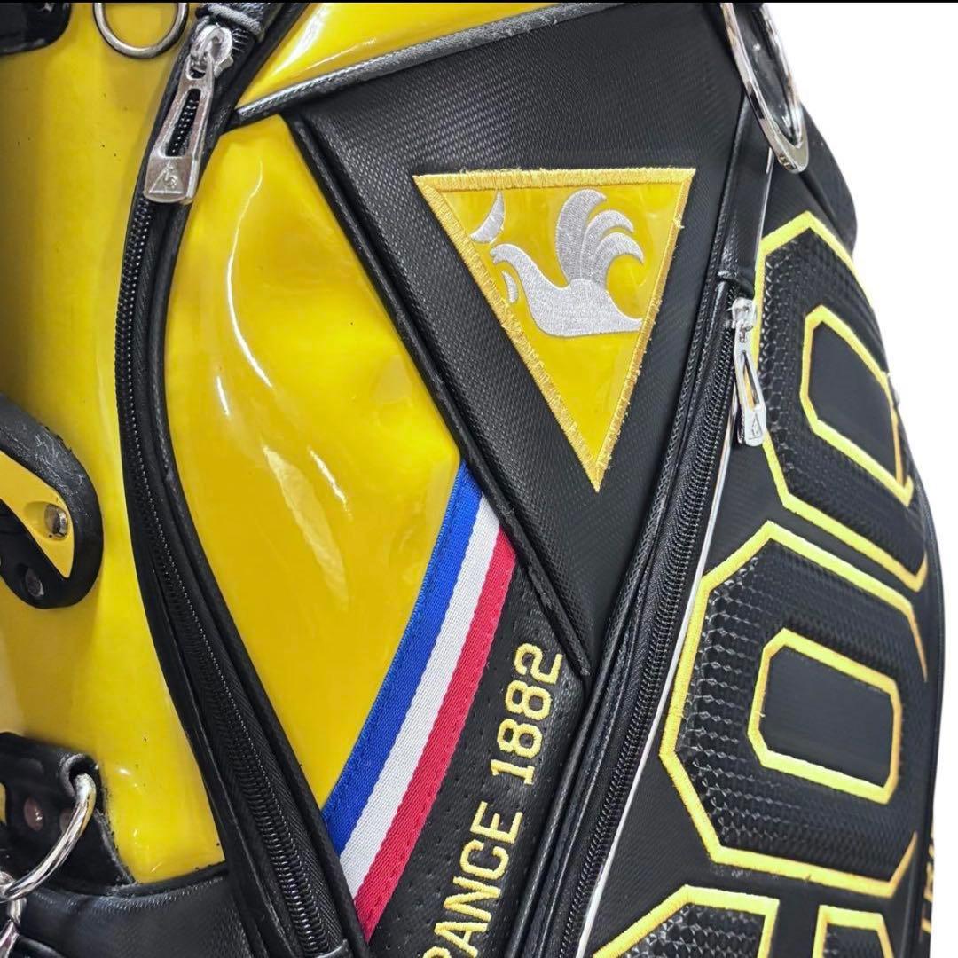 LE COQ SPORTIF キャディバッグ イエロ- 9.5型 トリコロール