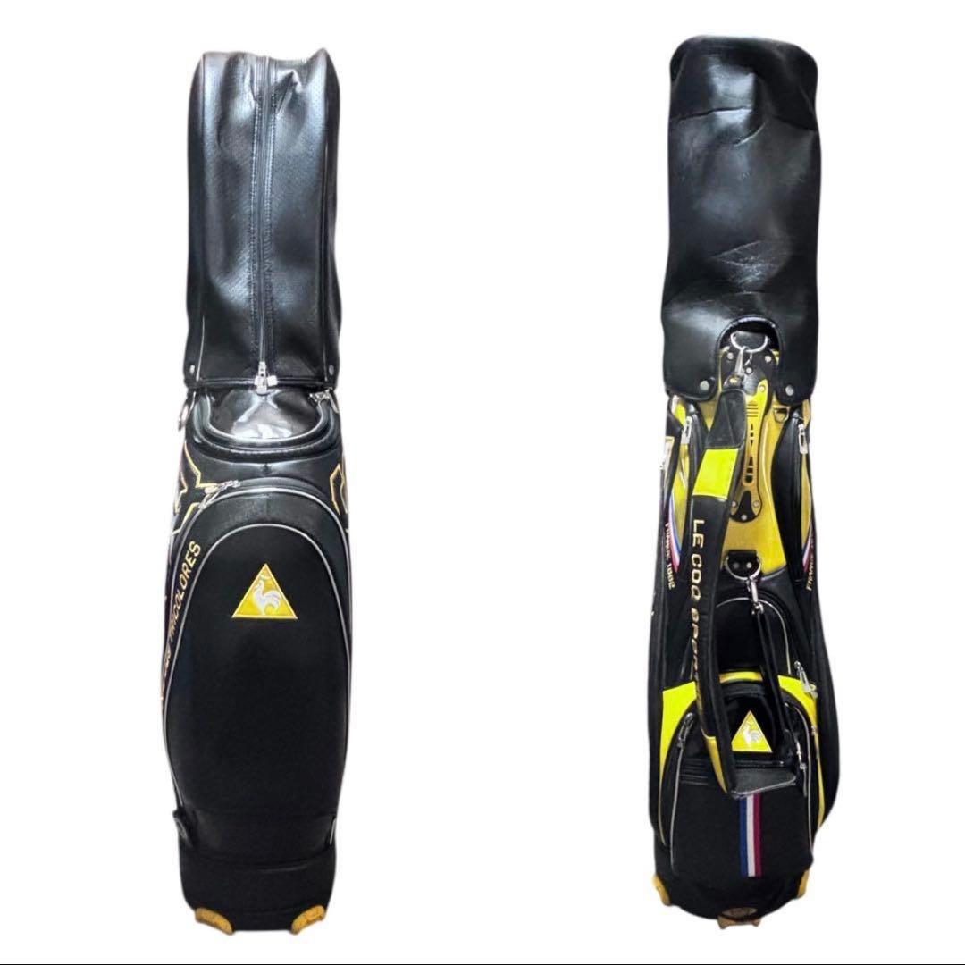 LE COQ SPORTIF キャディバッグ イエロ- 9.5型 トリコロール