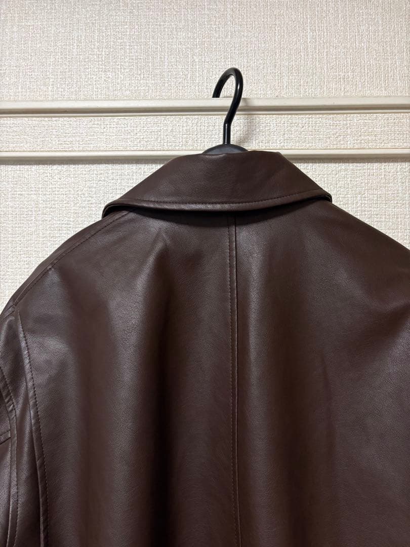 ジャケット・アウター CLANE FAKE LEATHER BALLOON JACKET