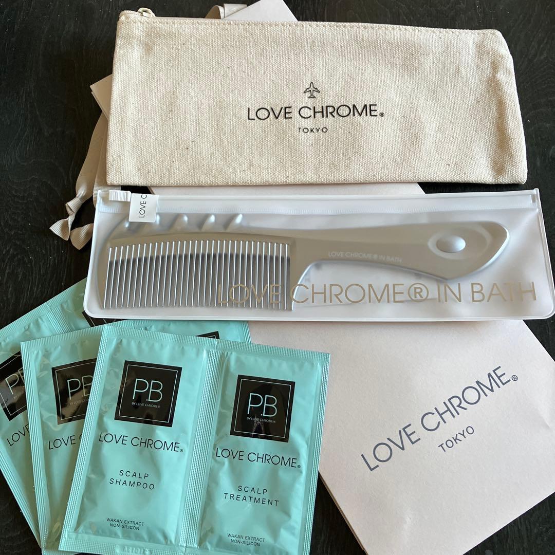 LOVE CHROME IN BATH SCALP GUASHA★ポーチ他セット